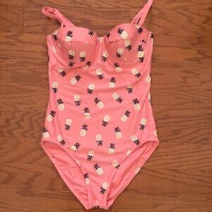 Kate Spade Pineapple Print One Piece Bathing Suit